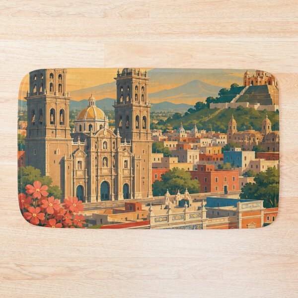 Item preview, Puebla Mexico Travel Print designed and sold by MatthewHeights.