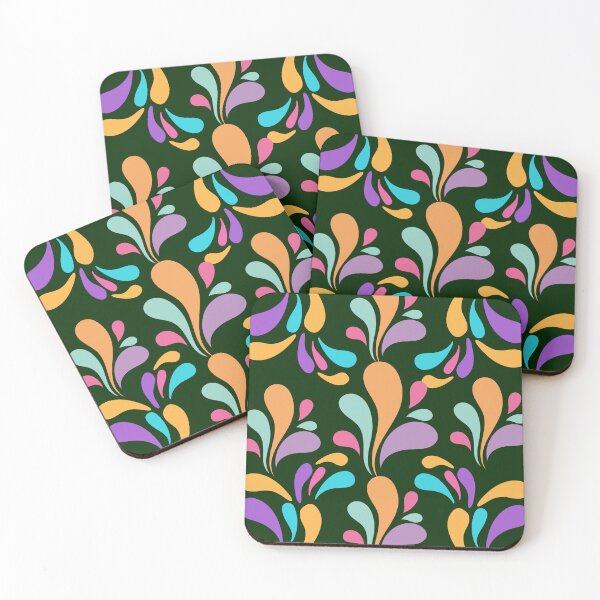 Item preview, Dark Green Abstract Paisley Drops Pattern designed and sold by ​Jyoti Digital Artist.