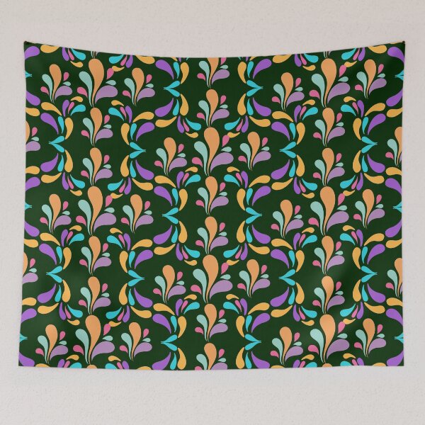 Item preview, Dark Green Abstract Paisley Drops Pattern designed and sold by ​Jyoti Digital Artist.