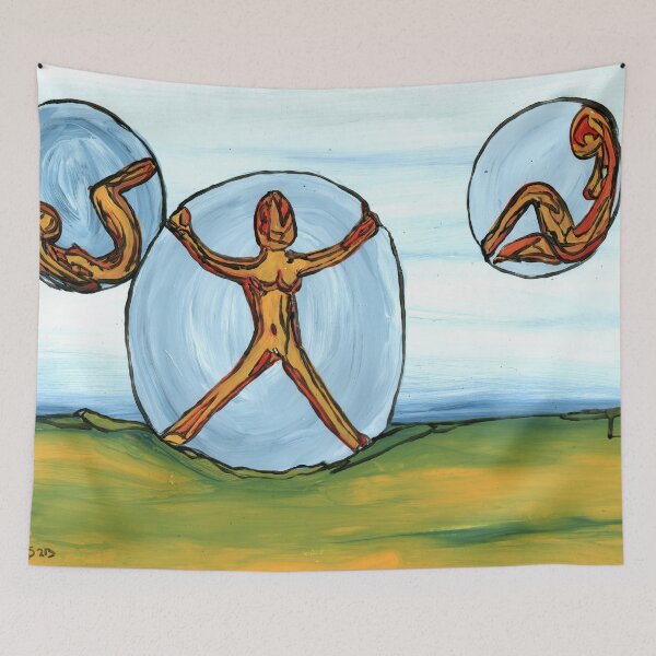 Item preview, Figures in Bubbles Vitruvian Man designed and sold by Dwaalhaas.com.
