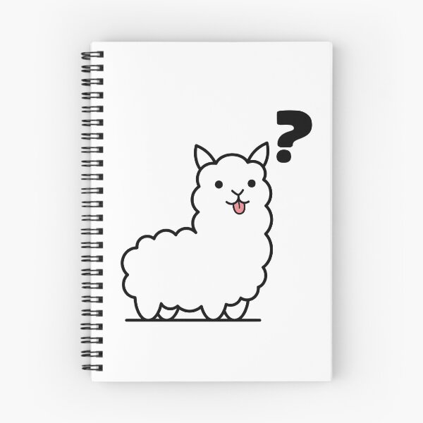 Item preview, cute confused lama designed and sold by Rockveil Co..