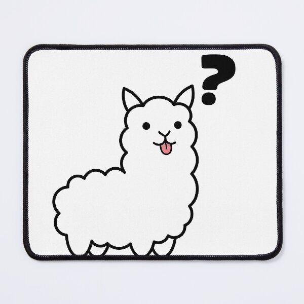 Item preview, cute confused lama designed and sold by Rockveil Co..
