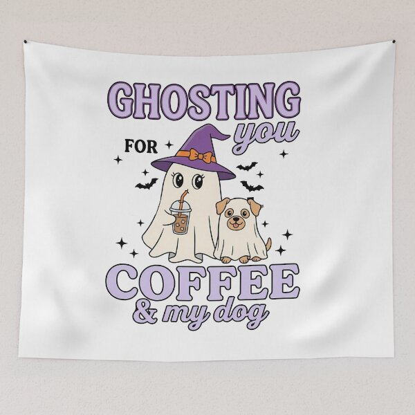 Item preview, Ghosting You For Coffee And My Dog Halloween designed and sold by KroghDs.