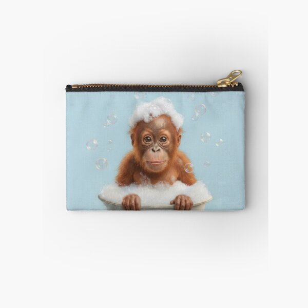 Item preview, Baby Orangutan Bubble Bath Cute Nursery Bathroom Wall Art designed and sold by LazyOwlStore.