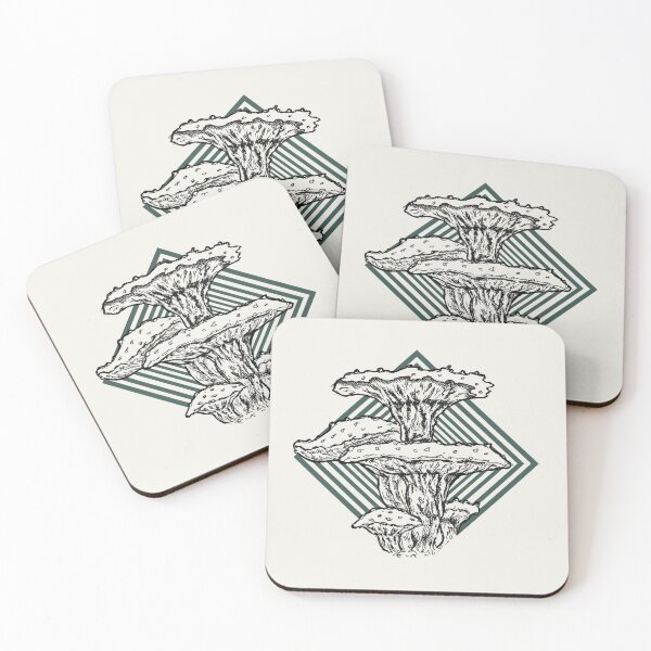 Item preview, Azure Bloom Fungus – Retro Psychedelic Mushroom Illustration designed and sold by Half Mess.