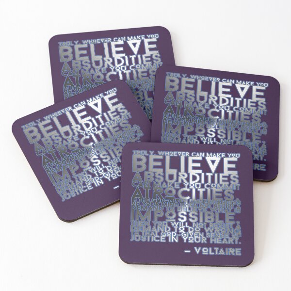 Item preview, Voltaire Quote Stencil designed and sold by Cathedral of Curiosity.