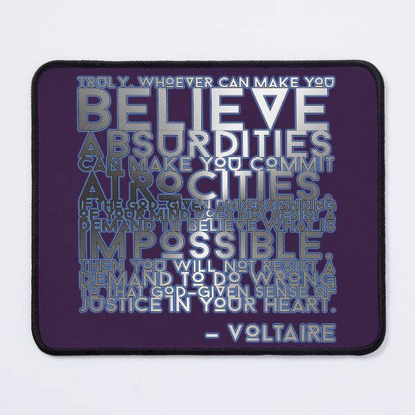 Item preview, Voltaire Quote Stencil designed and sold by Cathedral of Curiosity.