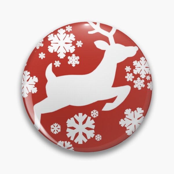 Item preview,  Nordic Reindeer Snowflake Christmas Pattern White on Red Scandinavian Folk Art Repeat T-Shirt designed and sold by HopeAndHustle.