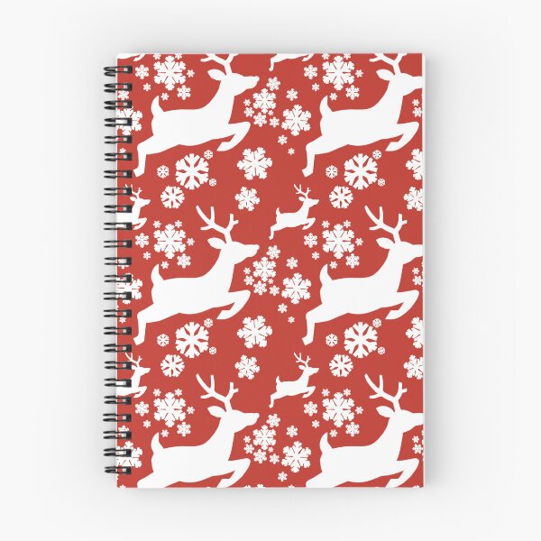 Item preview,  Nordic Reindeer Snowflake Christmas Pattern White on Red Scandinavian Folk Art Repeat T-Shirt designed and sold by HopeAndHustle.