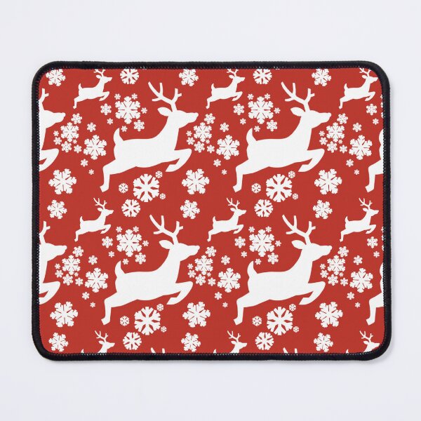 Item preview,  Nordic Reindeer Snowflake Christmas Pattern White on Red Scandinavian Folk Art Repeat T-Shirt designed and sold by HopeAndHustle.