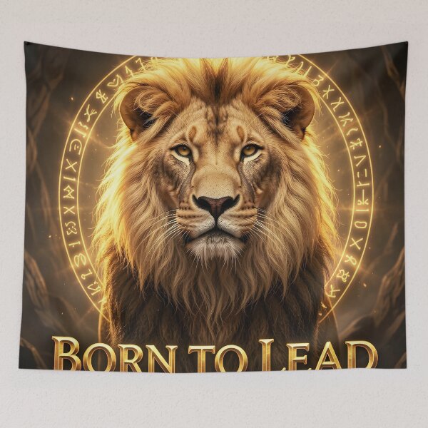 Item preview, Born to Lead Majestic Lion Leadership Quote designed and sold by yosmosverse .