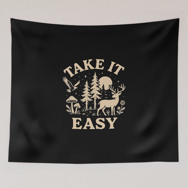 Item preview, Take It Easy Deer Eagle Nature Scene Forest Hiking Camping designed and sold by Photo-Sphere101.