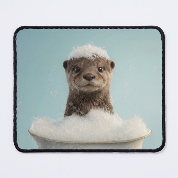 Item preview, Baby Otter Bubble Bath Cute Nursery Bathroom Wall Art designed and sold by LazyOwlStore.