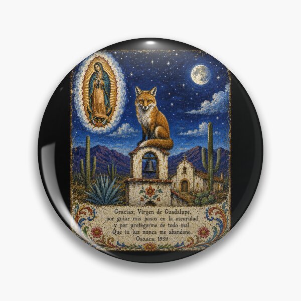 Item preview, Arte popular mexicano Ex-Voto de zorro iluminado por la luna designed and sold by newnomads-art.