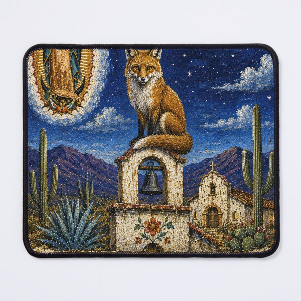 Item preview, Moonlit Fox Mexican Ex-Voto Folk Art designed and sold by newnomads-art.