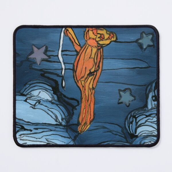 Item preview, Flying Bear in Starlit Sky Art Print designed and sold by Dwaalhaas.com.