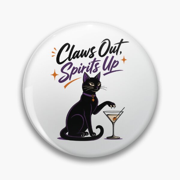 Item preview, Claws Out Spirits Up Shirt, Comfort Colors® Black Cat Cocktail Tee, Funny Halloween Bar Pun Graphic designed and sold by TshirtsLabs.