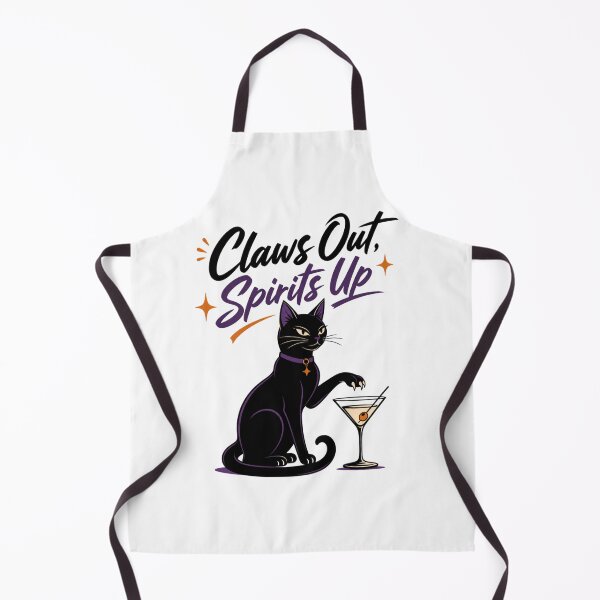 Item preview, Claws Out Spirits Up Shirt, Comfort Colors® Black Cat Cocktail Tee, Funny Halloween Bar Pun Graphic designed and sold by TshirtsLabs.