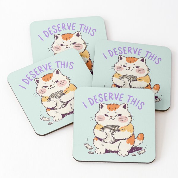 Item preview, I Deserve This – Funny Cat Holding Money, Cute Money Cat designed and sold by Mousy17.