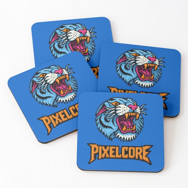 Item preview, Asian Tiger Blue pixel art {PIXELCORE} designed and sold by PIXELCORE-TEE.