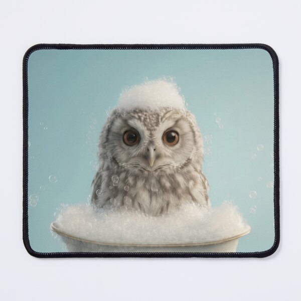Item preview, Baby Owl Bubble Bath Cute Nursery Bathroom Wall Art designed and sold by LazyOwlStore.
