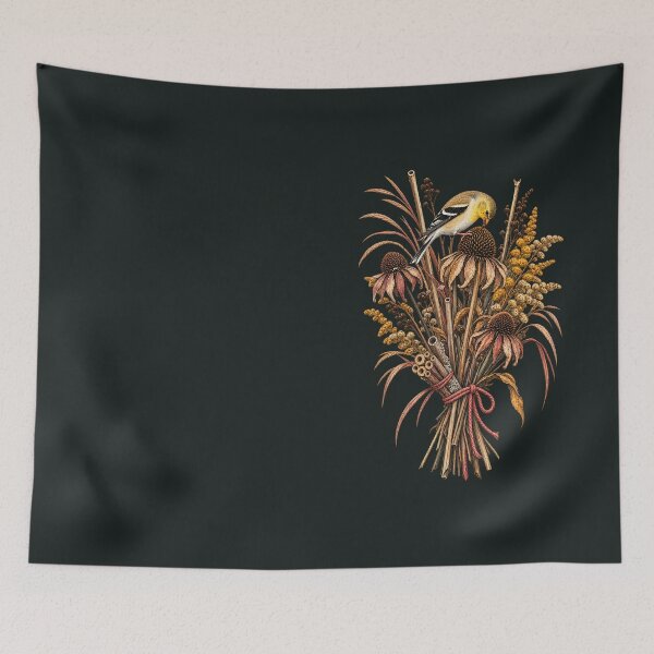 Item preview, Winter Wildlife Garden with Goldfinch designed and sold by VoyteksDesigns.