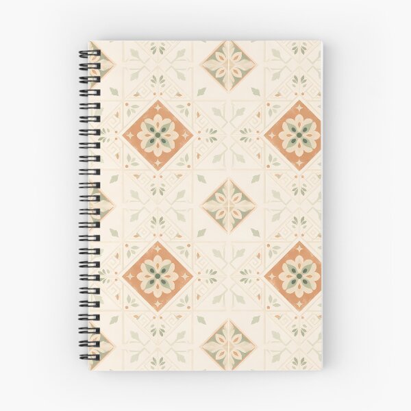 Item preview, Mediterranean Floral Tile Pattern Spanish Azulejo Print designed and sold by oceanys.