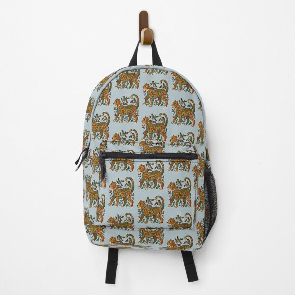 Item preview, Gond-Inspired Leopard with Jungle Leaves and Birds designed and sold by MAD's Recreation Studio.