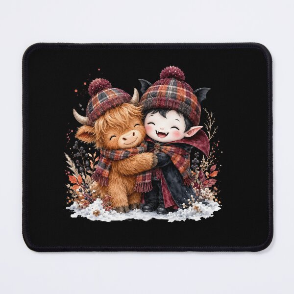 Item preview, Cute Highland Cow Witch Couple Spooky Halloween designed and sold by Timeless Bond Designs.