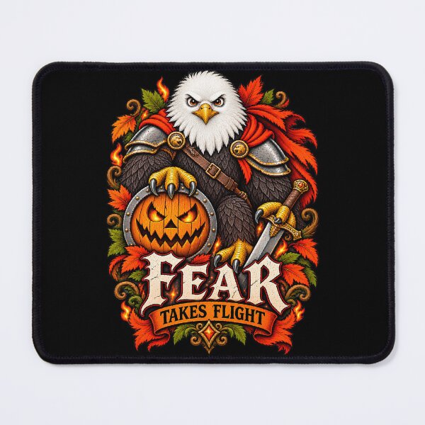 Item preview, Fear Takes Flight Epic Eagle Warrior Halloween Design designed and sold by PinnyPxStudio.