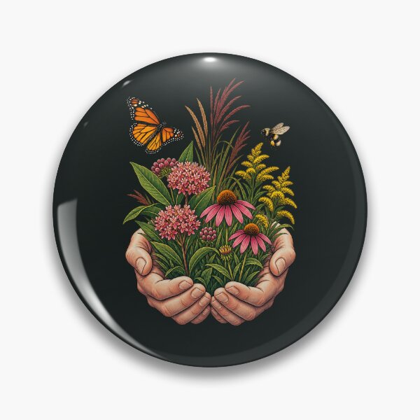 Artikelvorschau, Hände schützen einen Garten für einheimische Bestäuber entworfen und verkauft von VoyteksDesigns.