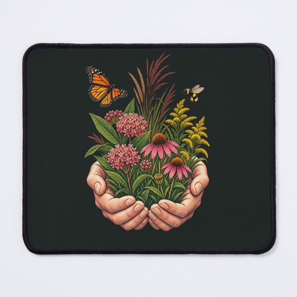 Item preview, Hands Protecting a Native Pollinator Garden designed and sold by VoyteksDesigns.