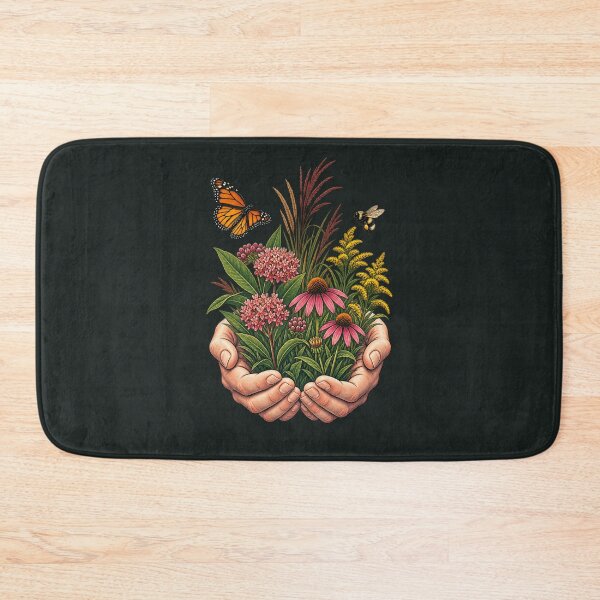 Item preview, Hands Protecting a Native Pollinator Garden designed and sold by VoyteksDesigns.