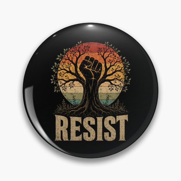 Item preview, Resist Raised Fist Tree – Vintage Activist Nature Graphic designed and sold by WILLIAMS-BR.