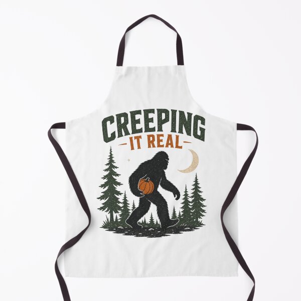 Item preview, Creeping It Real Shirt, Comfort Colors® Bigfoot Halloween Tee, Funny Cryptid Camping Graphic designed and sold by TshirtsLabs.