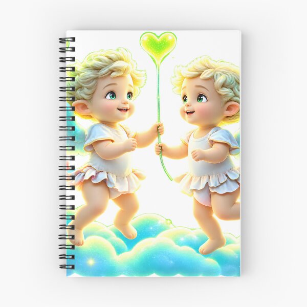 Item preview, Adorable Cherub Angels with Heart Balloon designed and sold by MagicCrystal.