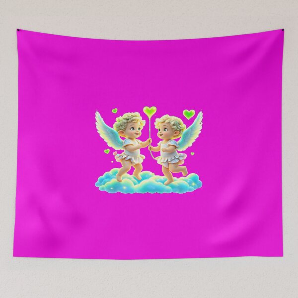 Item preview, Adorable Cherub Angels with Heart Balloon designed and sold by MagicCrystal.