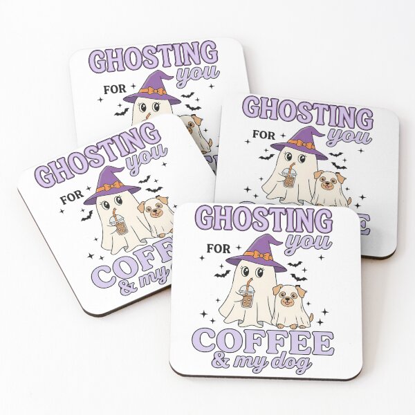 Item preview, Ghosting You For Coffee And My Dog Halloween designed and sold by KroghDs.