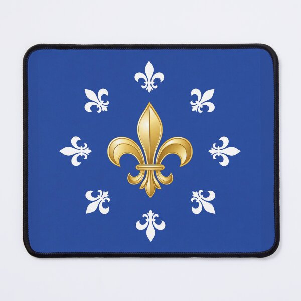 Item preview, Gold Fleur De Lis Royal Blue White Heraldic Emblem Quebec Louisiana French Heritage designed and sold by ProjectNoah.