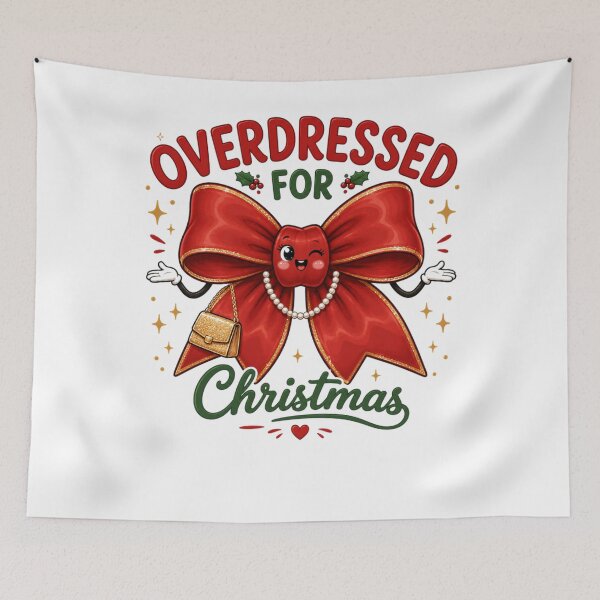 Item preview, Overdressed for Christmas | Funny Christmas Bow designed and sold by MotylekAnia.