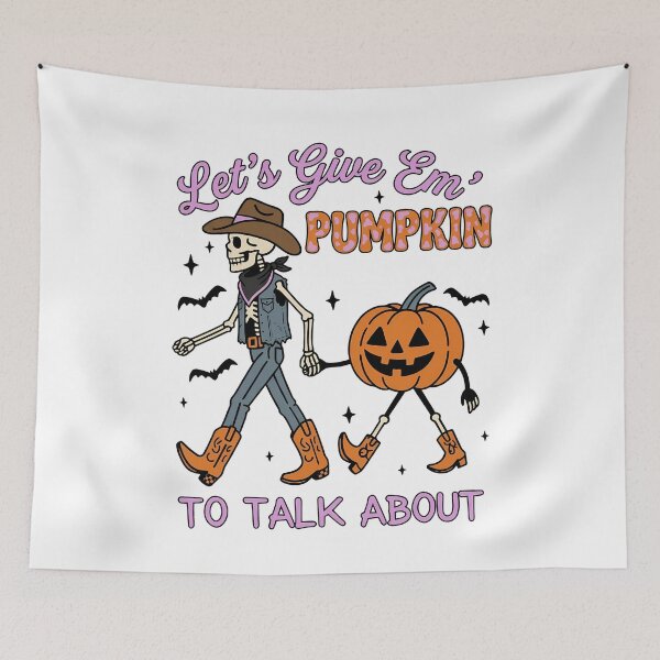 Item preview, Give Em Pumpkin To Talk About Cowboy Skeleton designed and sold by KroghDs.