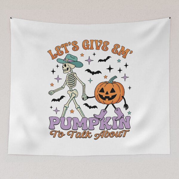 Item preview, Let's Give Em Pumpkin To Talk About Halloween designed and sold by KroghDs.