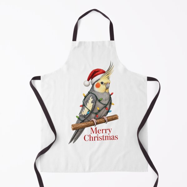 Item preview, Merry Christmas Cockatiel – Cute Holiday Bird on Branch with Christmas Lights designed and sold by SVALANART.