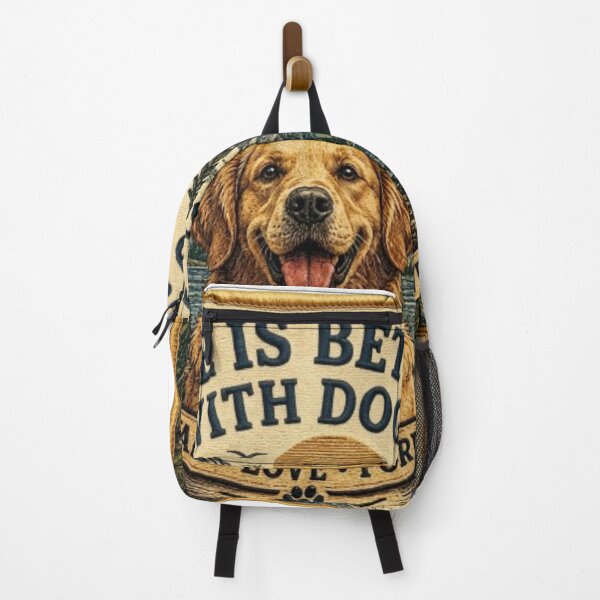 Item preview, Life Is Better With Dogs | Golden Retriever Vintage Patch designed and sold by Salma.Store.