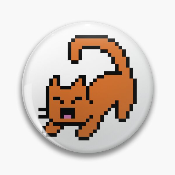 Item preview, Pixel Yawning Cat designed and sold by PixSpeculum.
