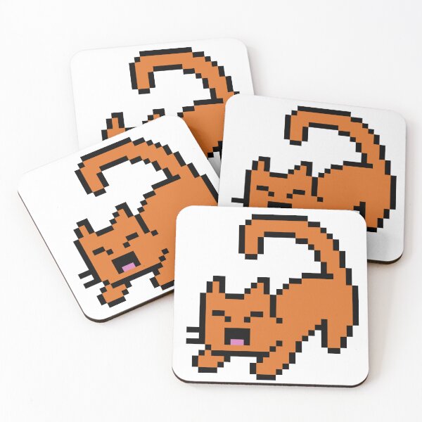 Item preview, Pixel Yawning Cat designed and sold by PixSpeculum.