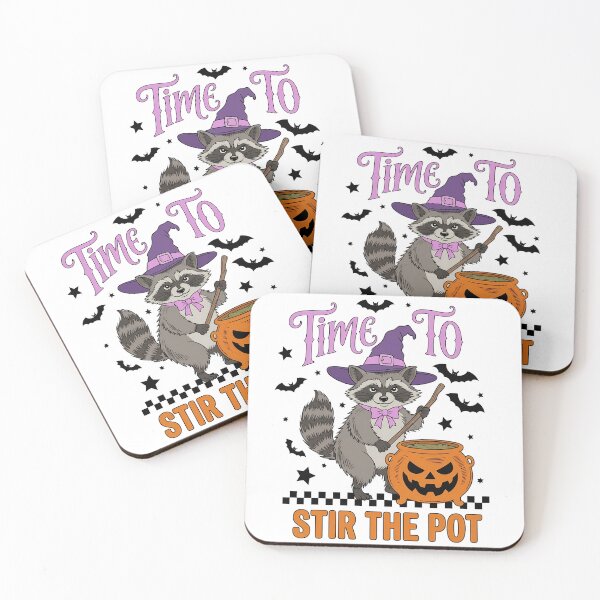 Item preview, Time To Stir The Pot Halloween Witch Raccoon Kids designed and sold by KroghDs.