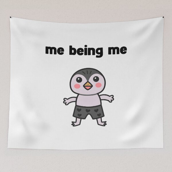 Item preview, me being me black penguin designed and sold by Rockveil Co..