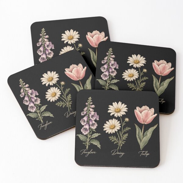 Item preview, Vintage Foxglove Daisy Tulip Botanical Flowers designed and sold by WILLIAMS-BR.