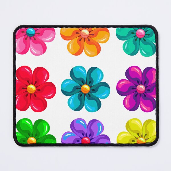 Item preview, Retro flowers of different colors designed and sold by Zhanna LL.